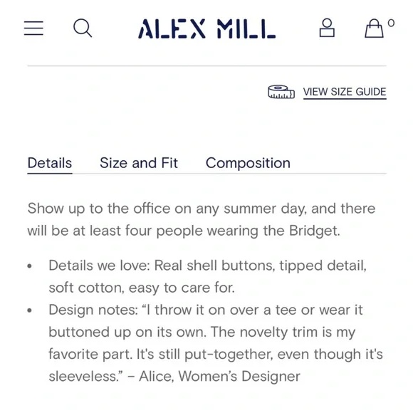 NWT • Alex Mill Bridget Tipped Vest - Picture 3 of 4